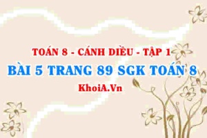 Bài 5 trang 89 SGK Toán 8 tập 1 Cánh Diều